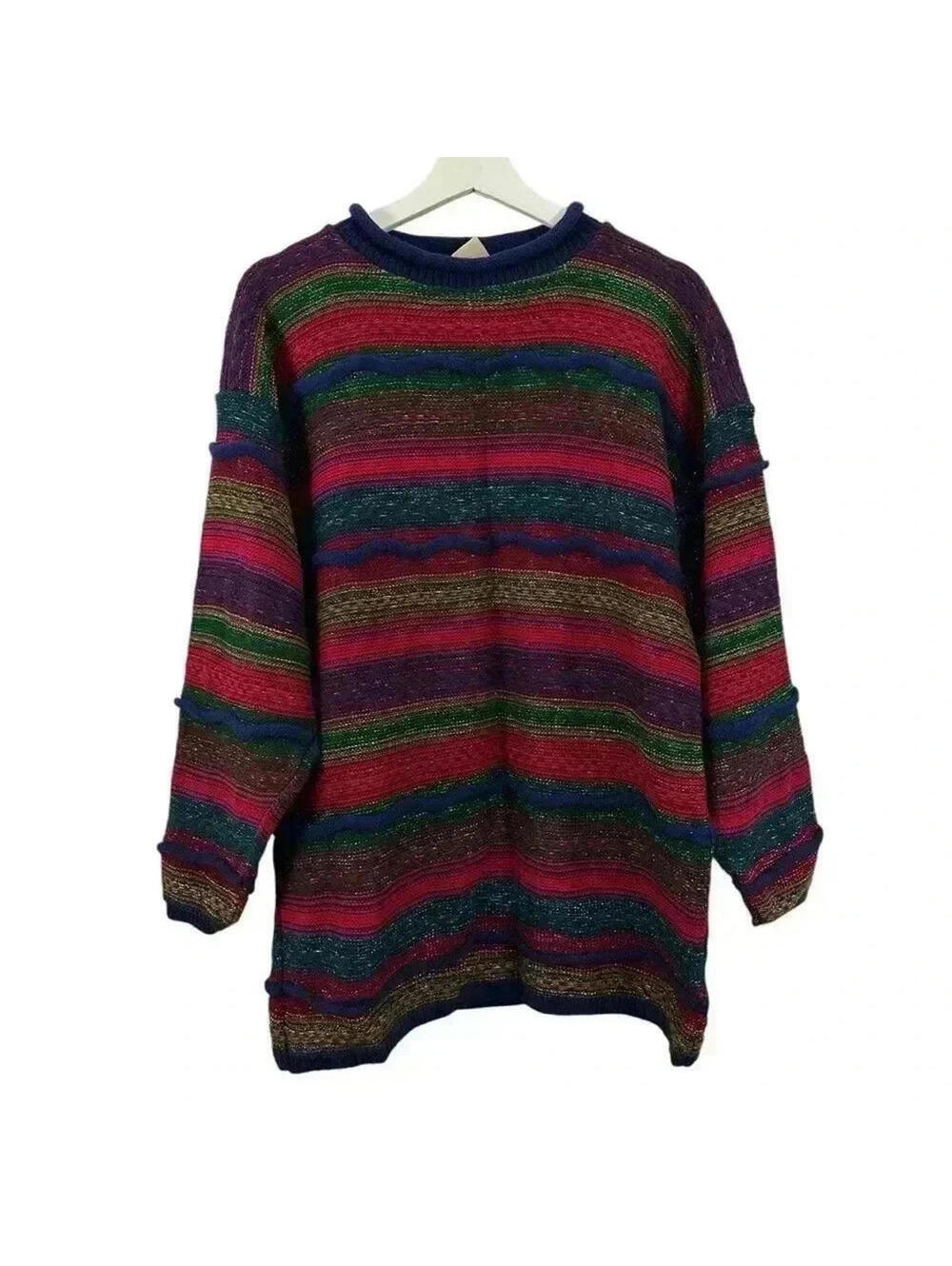 Huntington Ridge Women’s Retro Striped Sweater Size M